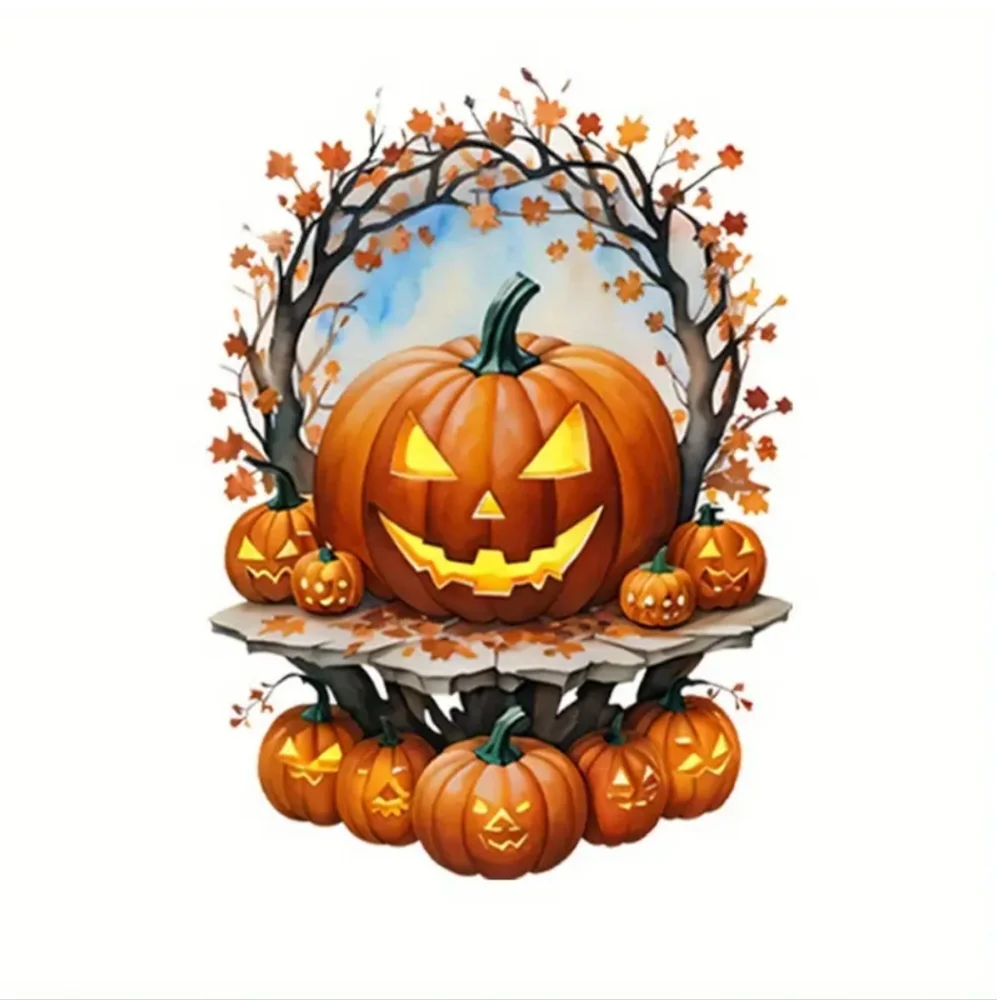 Halloween Jack-O-Lantern Decal, Matte Finish